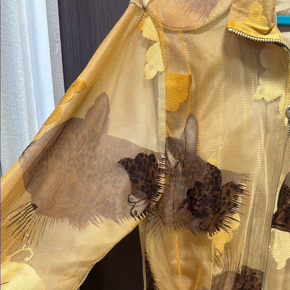 ASOS Brown and Tan Bomber Jacket with Artistic Pattern - Picture 3 of 5
